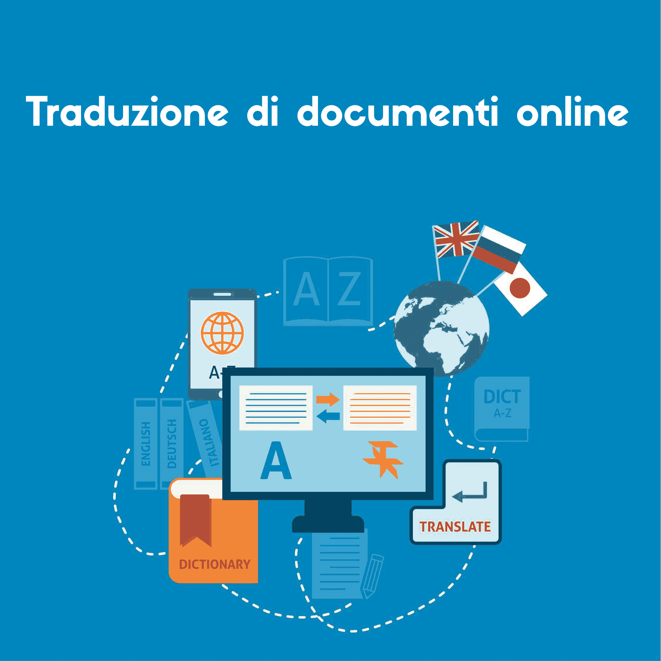 Questa immagine vi dà un'idea di come lo strumento di traduzione di documenti online lavorerà per tradurre il vostro documento.